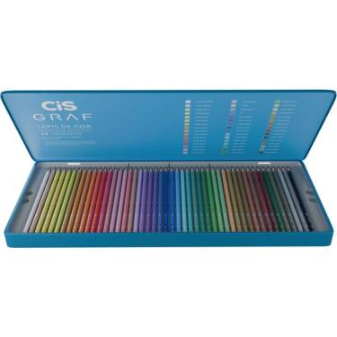 Imagem de Lápis De Cor Redondo Cis Graf 48 Cores Lata - Sertic