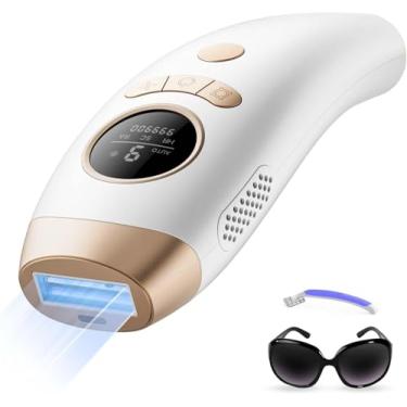 Imagem de 3 em 1 Depiladora de luz de pulso IPL, 9 níveis de energia, dispositivo indolor, remoção a laser profissional para mulheres e homens, corpo e rosto biquíni pernas axilas - 999.990 Flashes