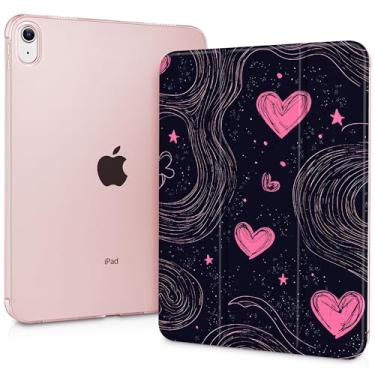 Imagem de Lepeoac Capa para iPad de 11 polegadas A16 2025 geração 11ª / iPad 11 polegadas 2022 10ª geração, porta-lápis embutido com capa à prova de choque PC transparente capa traseira transparente despertar