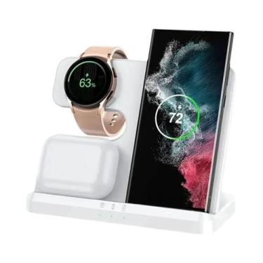 Imagem de Carregador Sem Fio 3 em 1 - 30W de Carga Rápida para Samsung Galaxy Wa