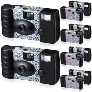 Imagem de Treela Pacote com 6 câmeras descartáveis para casamento, despedida de solteira, uso único, flash de 35 mm, câmera para aniversário, concerto, viagem, aniversário, festa, presente de férias (estilo