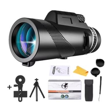 Imagem de Kit Telescópio Portátil 80X com Tripé e Adaptador Celular