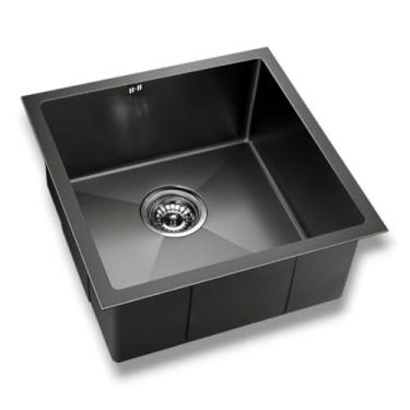 Imagem de Cuba Black Gourmet Cozinha Inox Preta Grande 44x44x20