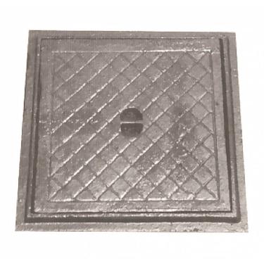 Imagem de Tampa Tampão Chão Articulado Ferro Fundido Inspeção 30x30cm