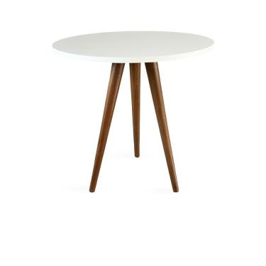 Imagem de Mesa Lateral De Canto Tripé 50X50Cm Branco