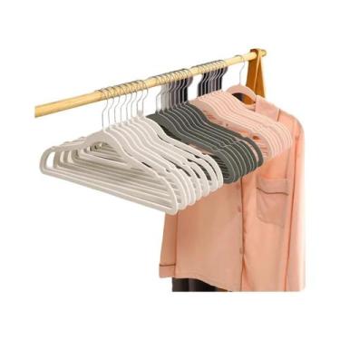 Imagem de Cabides De Roupas Antiderrapantes De Veludo Para Calças Vestidos Antid