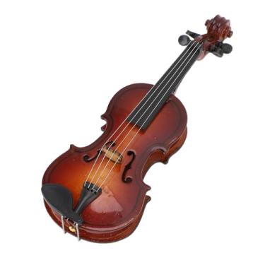 Imagem de Modelo de Violino Em Miniatura, Ornamento Musical de Madeira Artesanal Requintado Com Design Vintage e Decoração Durável para Geladeira, Estante de Livros