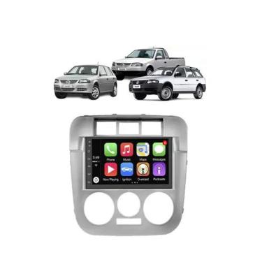 Imagem de Kit Multimídia Gol Parati Saveiro G4 Mold Prata CarPlay AndroidAuto 7 