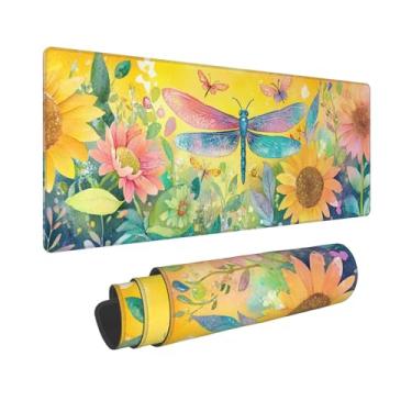 Imagem de Dragonfly Tapete de mouse grande para jogos, 2GG, impermeável, com base de borracha antiderrapante, para decoração de escritório, computador, casa, 70 x 30 cm