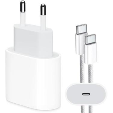 Imagem de Kit 2 em 1 - Cabo tipo C + Carregador tipo C - Compativel com iPhone 1