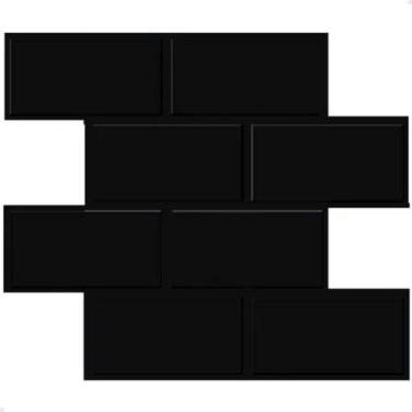 Imagem de Pastilhas Adesivas 3D Lorben - Azulejo Metrô Subway -Preto