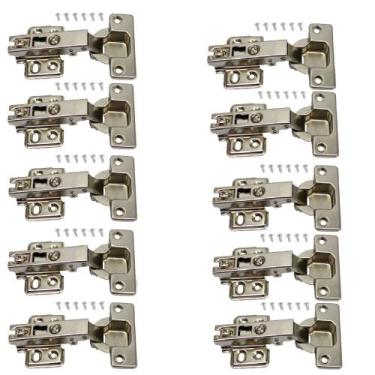 Imagem de Kit 10 Dobradiças Hafele Metallamat Reta 483.01.840 Calço H2 +Parafuso