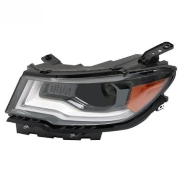 Imagem de Lâmpada de neblina esquerda direita LED luz diurna frontal LED conjunto de farol lâmpada de canto ampla compatível com bússola 2017-2021 55112715AG (direita)