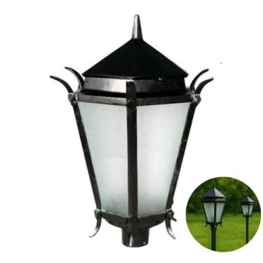 Imagem de Luminária Colonial para Poste Francesa em Alumínio Área Externa - Lumi