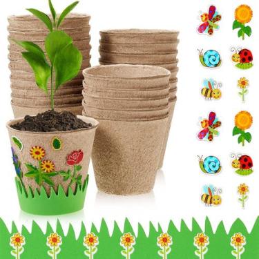 Imagem de Kit de artesanato em papel de jardim Jecery DIY Foam Flower Pots 30 co
