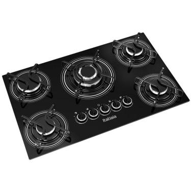 Imagem de Cooktop Itatiaia 5 Bocas Vidro Preto Tripla Chama 3700000019