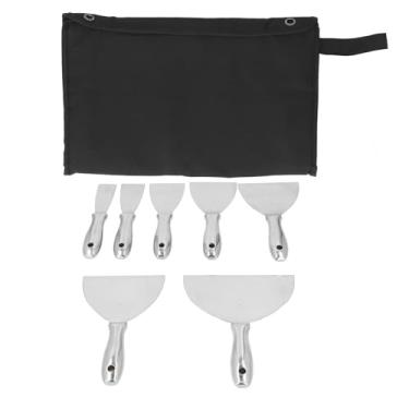 Imagem de ZAWELIYO Conjunto de Faca de Massa de Aço Inoxidável Com 7 Peças para Reboco Eficiente de Reparação de Drywall - Kit de Ferramentas Manuais para Drywall