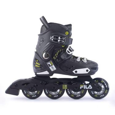 Imagem de Patins Infantil Profissional Fila Nrk Junior Abec7 P 26 Ao 29 Preto