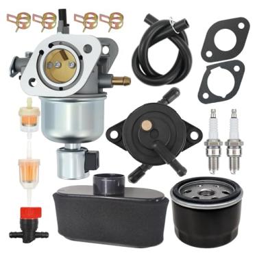 Imagem de Carburador 15004-7060 adequado para Kawasaki FS600V FS481V FH580V FS541V FR600V substituição de carburador de motor 15004-0822 15004-0827 15004-7053 15004-0818 com óleo Filtro de ar bomba de