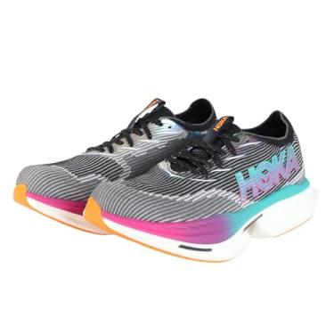 Imagem de HOKA ONE ONE Tênis adulto unissex Cielo X 1, Preto/Electric Aqua, 8.5 Women/7.5 Men