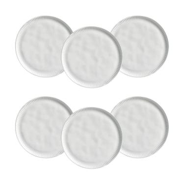 Imagem de Conjunto de Pratos de Sobremesa Porto Brasil Linhas New White 21,5cm - 6 Peças