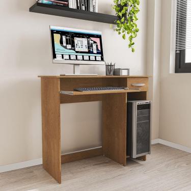 Imagem de Escrivaninha Politorno Siena 2 Gavetas MDP Pintura UV Base Teclado Compacta