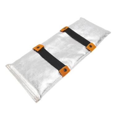 Imagem de YWBL-WH Padreja Manual de Solda Com Revestimento de Alumínio Resistente Ao Calor Com Duas Camadas de Couro PU para Proteção de Calor Extrema, para Fundição de Metal, Corte e Operações