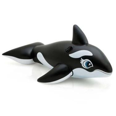 Imagem de Bote Boia Inflável Baleia Gigante 193 Com Alça - Intex 58561