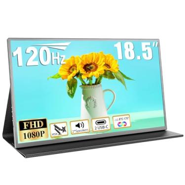 Imagem de COOLHOOD Monitor Portátil Grande De 18,5" Para Laptop, 1080P Fhd 120Hz 125% Srgb Usb-C Hdmi Viagem, Mac, Pc, Xbox, Ps4/5, Switch, Tela Com Capa Inteligente, Compatível Vesa