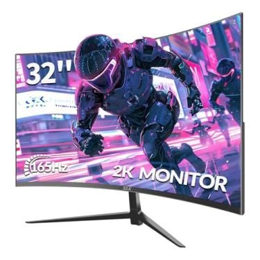 Imagem de ZZA Monitor De Jogos Curvo Qhd De 32 Polegadas - Resolução 2K, Taxa De Atualização De 165 Hz/180 Hz, Tempo De Resposta De 1 Ms, Freesync E G-Sync, Hdr10, Cobertura Srgb De 122%, Dp/Hdmi, Compatível