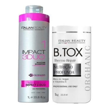 Imagem de Kit Botox Profissional Nutrição Capilar Alisamento - Italian Beauty