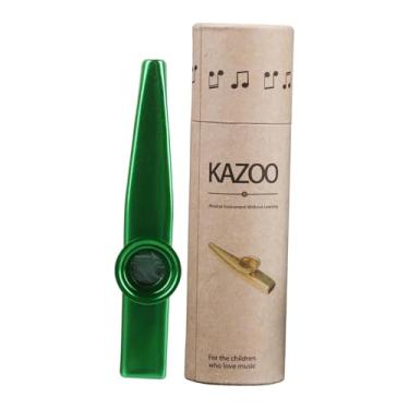 Imagem de MERIGLARE Kazoo com caixa de armazenamento, acompanhamento, boa companhia, violão, violino, piano, boca, flauta, instrumento musical, amantes da música, Verde