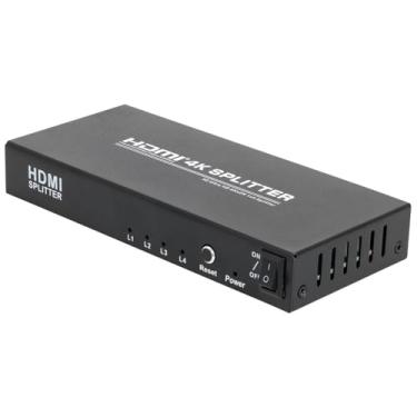 Imagem de Cirilo Cabos: Splitter HDMI 1x4 Ultra HD com Suporte Full HD 1080p, 3D e Áudio 7.1 | Espelhamento para 4 Telas Simultâneas | Fonte Inclusa