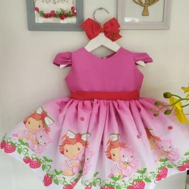 Imagem de Vestido Moranguinho Baby Infantil Luxo Festa - Fabuloso Ateliê, G