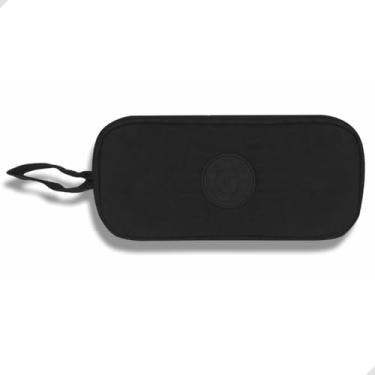 Imagem de Estojo Escolar para Lápis e Canetas com 3 Compartimentos e bolsinho interno, ideal para Escola Trabalho, Faculdade, Adultos e Adolescentes unisex, Prático, compacto Premium 22,5x11cm (Preto)