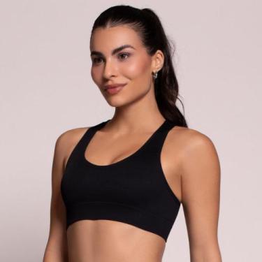 Imagem de Top Selene Canelado Sem Costura 20916.002, Preto, GG