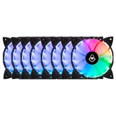 Imagem de Kit 8 Fans Mancer Z100 RGB Com Controladora 120mm - MCR-Z10RGB-01
