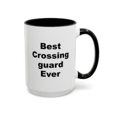 Imagem de Best Crossing Guard Ever - Caneca de café com destaque engraçado presente para herói da segurança escolar - Ideia de presente de aniversário e Natal (preta, 425 g)