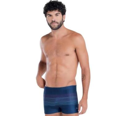 Imagem de Sunga Boxer Listrada Mash 300.128, Azul marinho, M