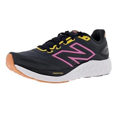 Imagem de New Balance Tênis de corrida feminino Fresh Foam 680 V8, Preto/Fantasma/Rosa Real, 35