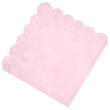 Imagem de 120 guardanapos de coquetel recortados rosa, guardanapos de festa descartáveis rosa para jantar, casamento, aniversário, chá de bebê