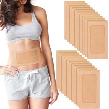 Imagem de Embalagem de óleo de rícino de 20 peças, pacotes de óleo de rícino autoadesivo antivazamento de óleo, adesivos de óleo de rícino de algodão orgânico, envoltórios de óleo de rícino descartáveis para