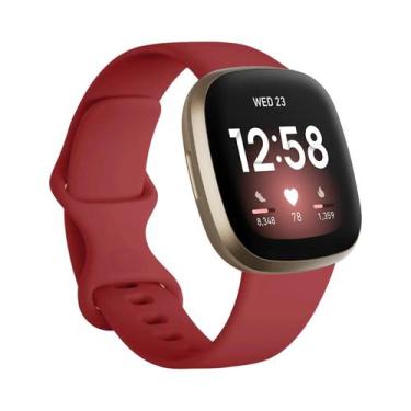 Imagem de Pulseira De Silicone Para Smartwatch Fitbit Versa 4 3 Sense 2, Acessór