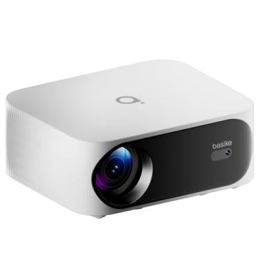 Imagem de Basike Projetor Portátil Android, 1200 ANSI, 4K 1080P Full HD Compatível Android 12, 14000 Lumens 5G WIFI 6 BT 5.0, Auto Correção Trapezoidal, Foco Automático, para Casa, Escritório e Aula