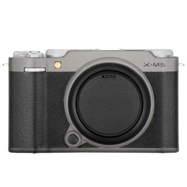 Imagem de X-M5 Adesivo para câmera antiarranhões Capa protetora de película protetora para FujiFilm X-M5 XM5 (titânio + couro preto)
