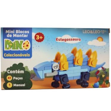 Imagem de Mini Bloco de Montar Infantil Fundo do Mar ou Dino. (ESTEGOSSAURO)