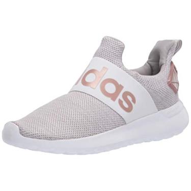 Imagem de adidas Tênis de corrida unissex infantil Lite Racer Adapt, Ftwr Branco/Cinza/Granito Claro, 21