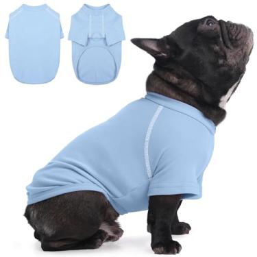 Imagem de IECOii Suéter de lã para cães, moletom elástico para cães médios, meninas, meninos, pulôver fácil de vestir para outono e primavera, pijama confortável para cães buldogue francês, dachshund, uso