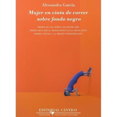 Imagem de Mujer en cinta de correr sobre fondo negro - Espanhol