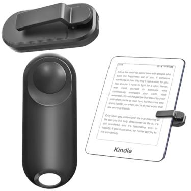 Imagem de Oresoc Virador de página de controle remoto RF para Kindle Paperwhite, acessórios Kindle foto e vídeo remoto para e-book iPhone, iPad, tablets Android, leitura de romances em quadrinhos (preto escuro)